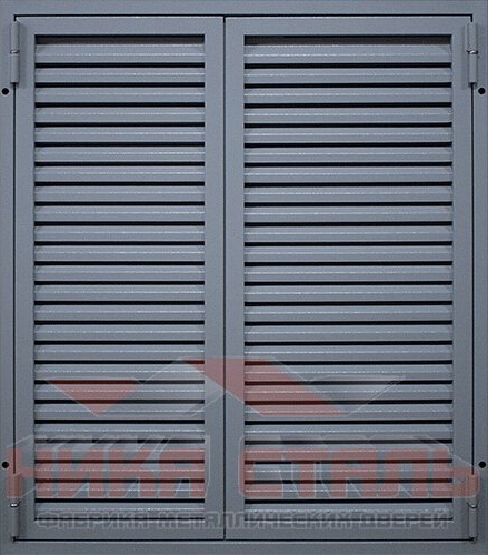 Двустворчатые ставни-жалюзи на окно